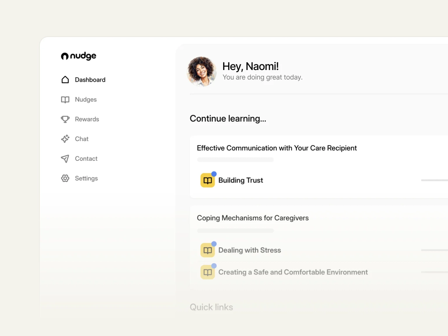 A simple experience for patients and caregivers